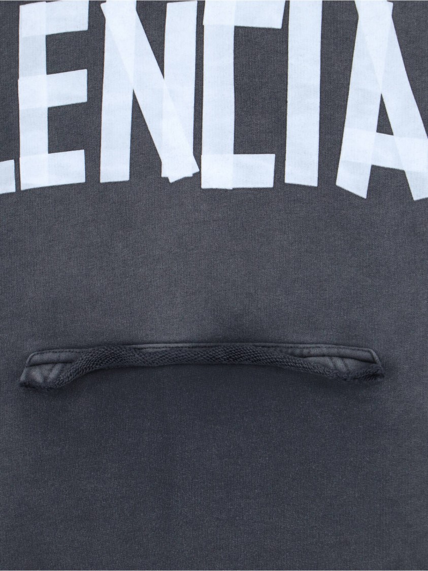 BALENCIAGA BALENCIAGA "TAPE TYPE" HOODIE – OLIVE GREEN 