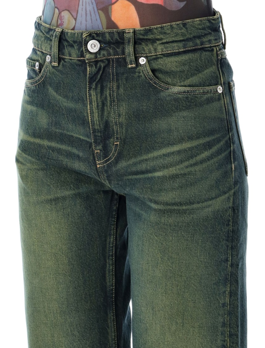 Our Legacy Women S Boot Cut Jeans Malibu Sand Wash In Green