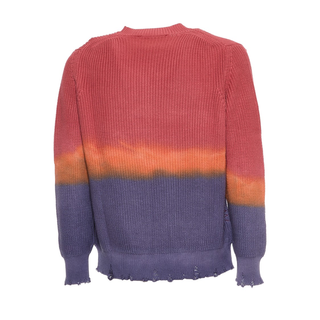 AMARANTO AMARANTO CREW-NECK SWEATER WITH UNIQUE DÉGRADÉ EFFECT