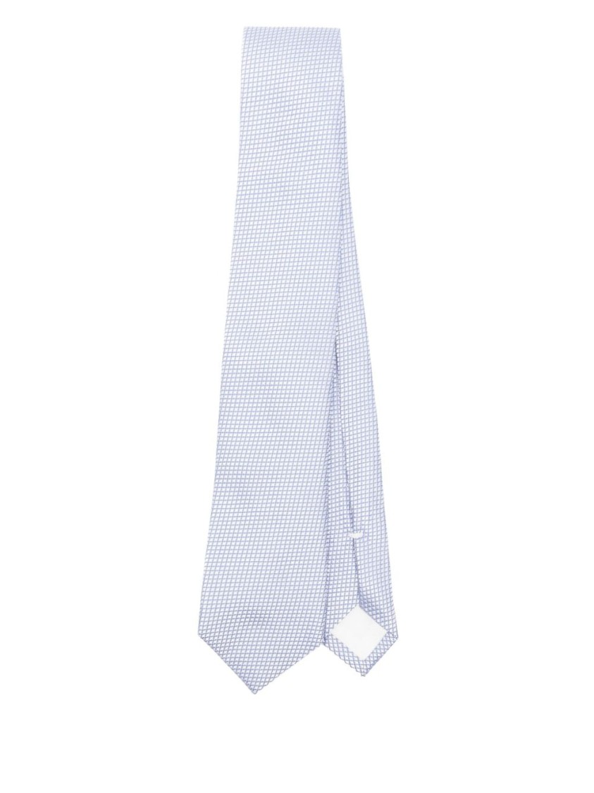 Corneliani Silk Tie In Sky Blue