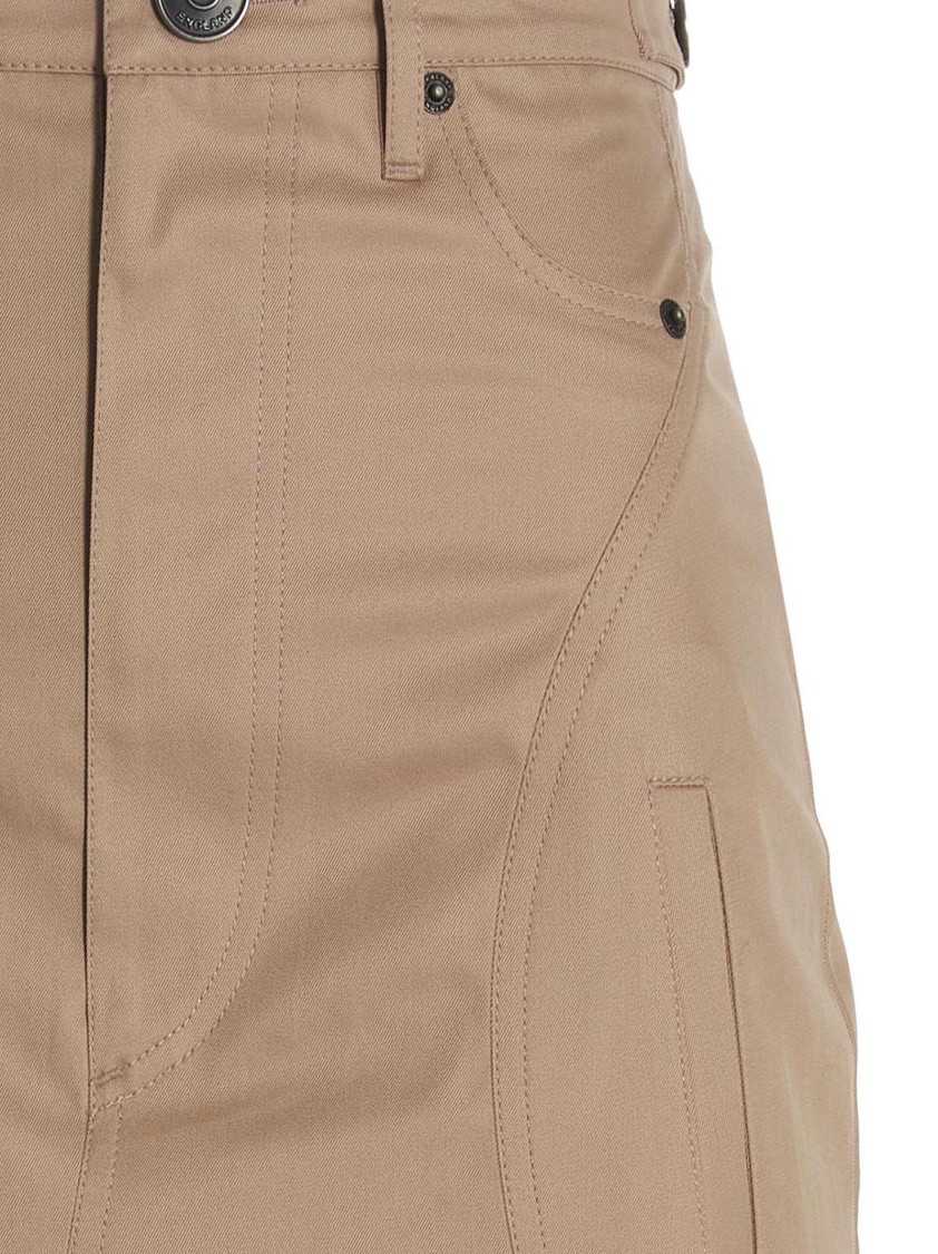 Burberry Button-closure Maxi Skirt With Flattering Silhouette In Brown