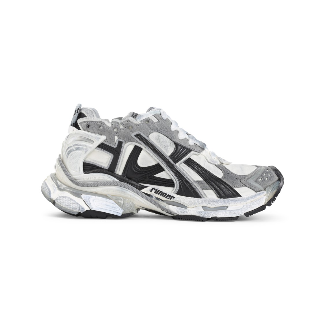 Balenciaga Runner Gradient Snekaers In Grey
