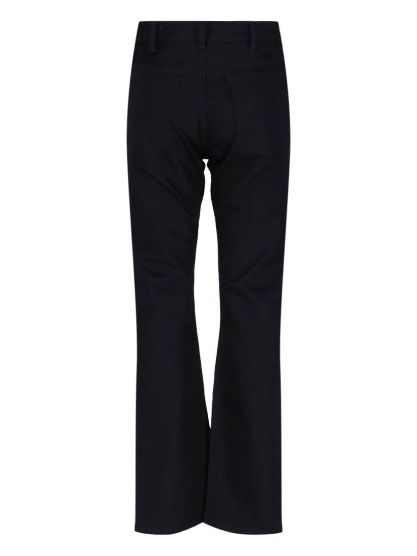 Celine Straight Leg Trousers Belt Loops In Black