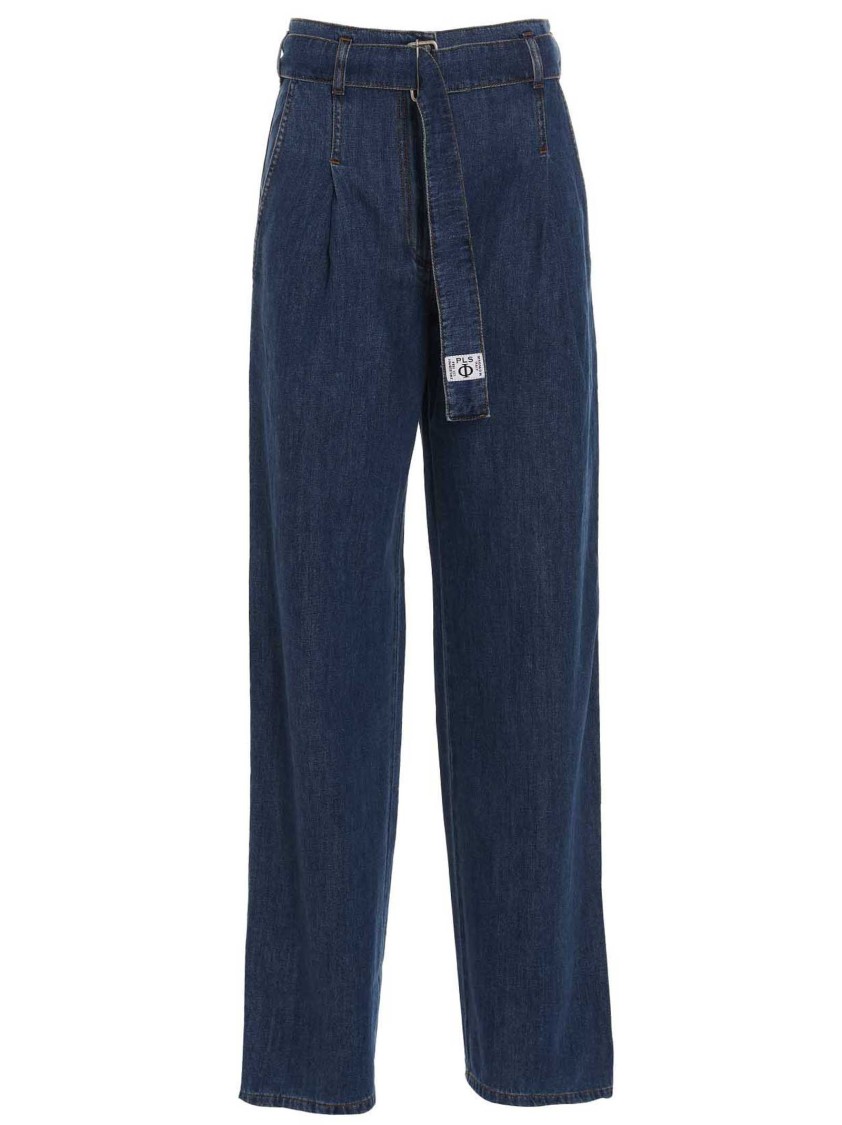 Philosophy Di Lorenzo Serafini Philosophy Jeans With Front Pleats In Blue