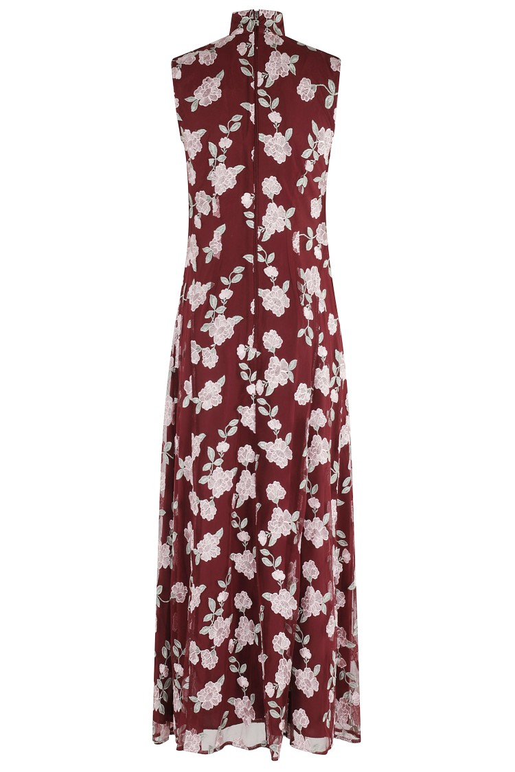 Rotate Birger Christensen Rotate Sleeveless Maxi Dress In Red