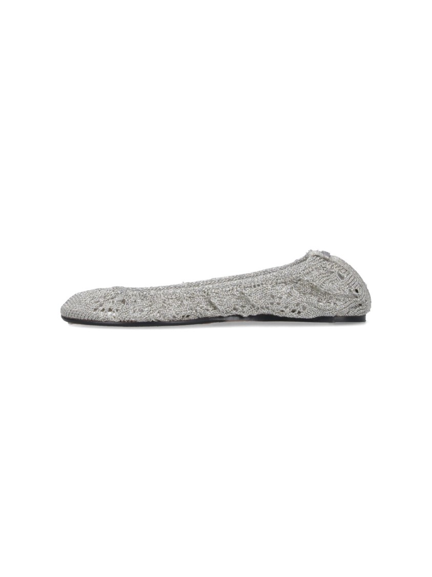Isabel Marant Crochet Flat Ballerina Shoes Round Toe