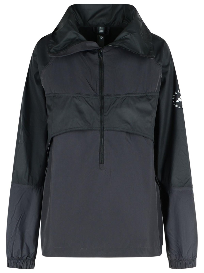 Shop Adidas By Stella Mccartney Black Polyester Jacket