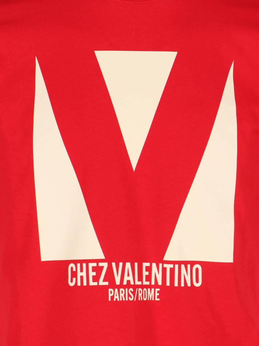 Valentino Crewneck Graphic Print T-shirt Logo