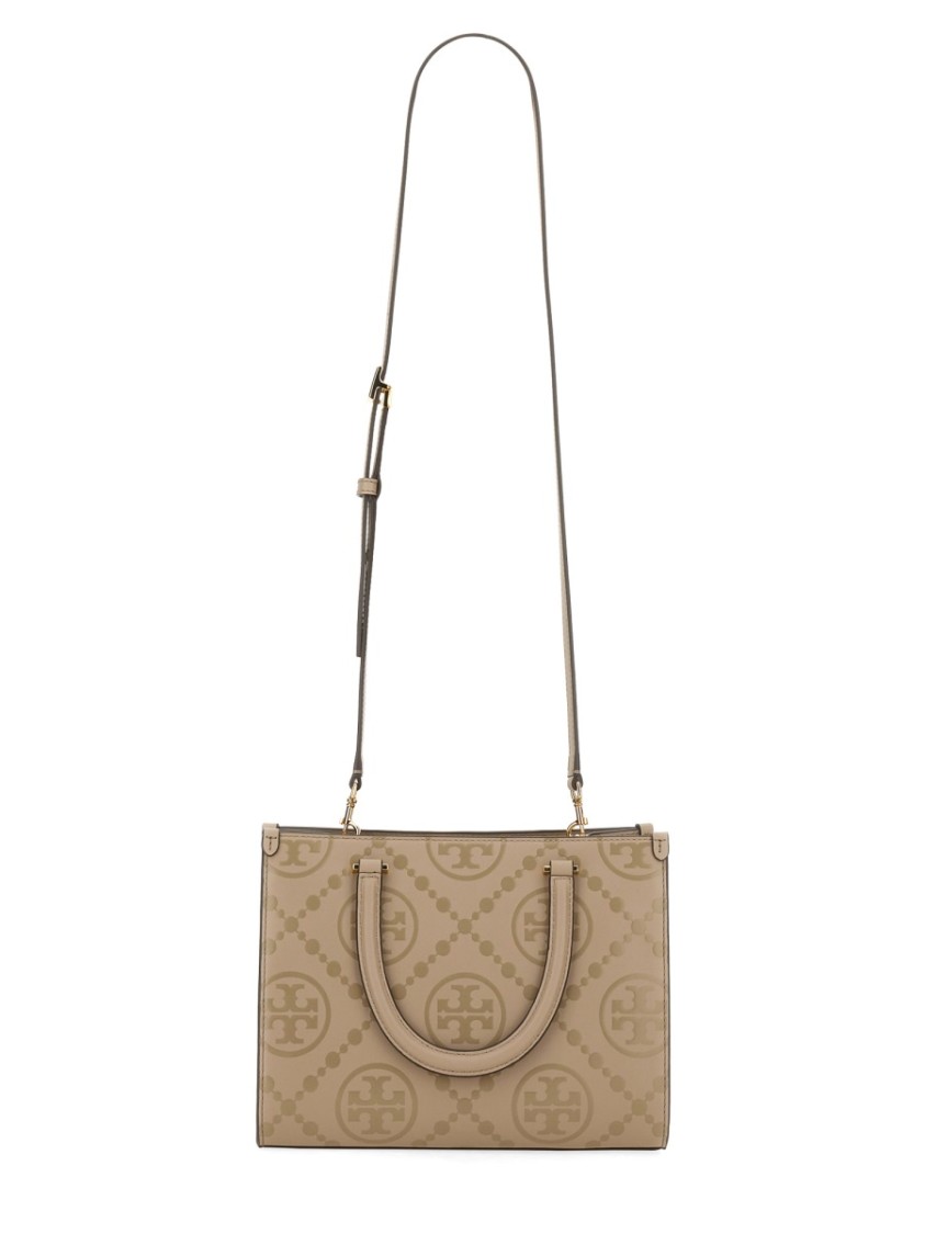Tory Burch T Monogram Handbag In Neutrals