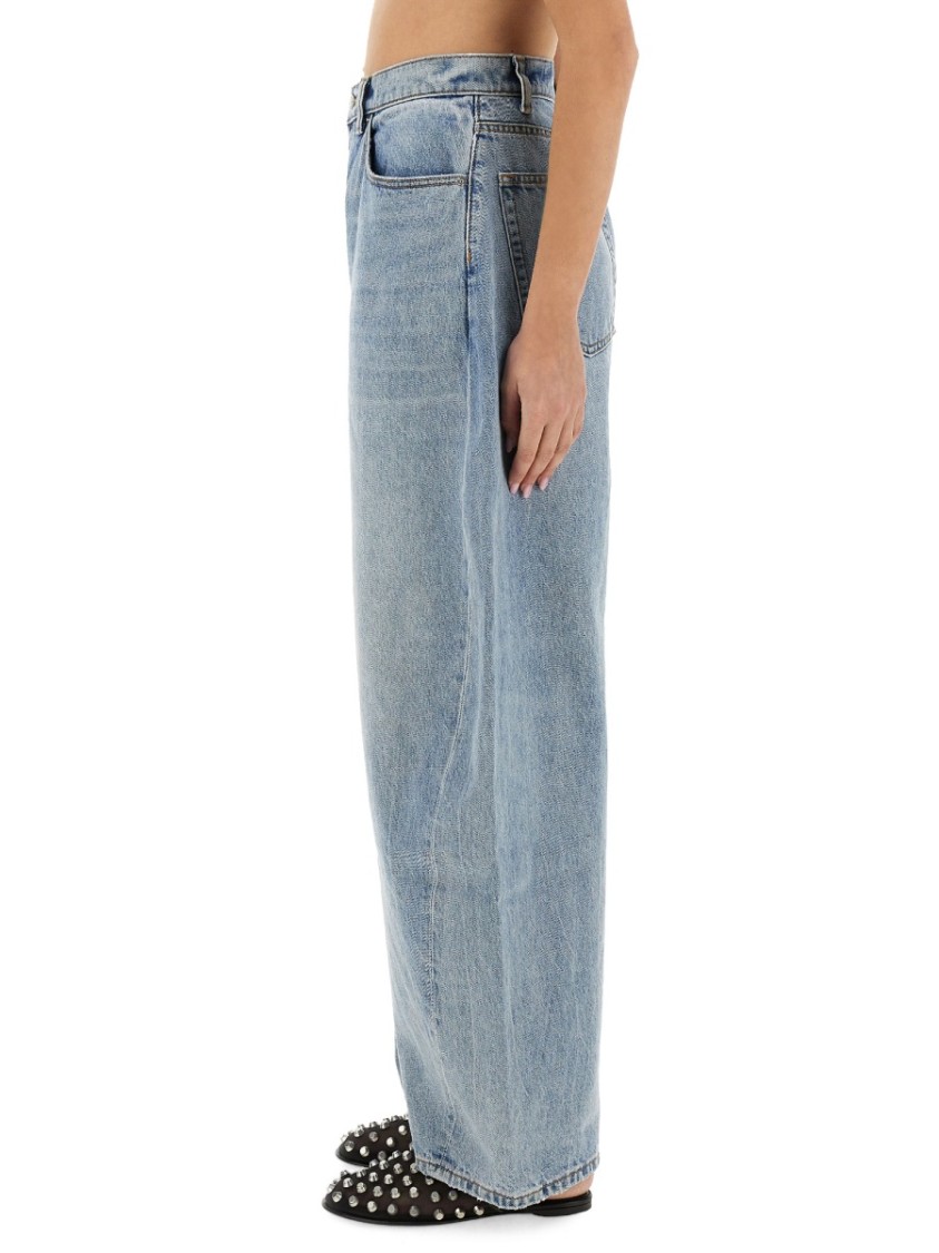 Alexander Wang Oversized Rounded Jeans In Blue