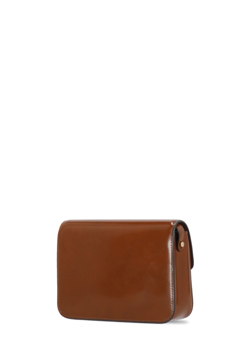 Tory Burch Shoulder Bag With Adjustable Strap And Smooth Finish In Brown