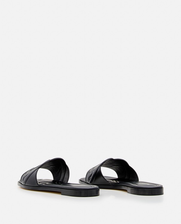 サンダル・ミュール ALEXANDER MCQUEEN FLAT LEATHER SLIDE SANDAL Alexander Mcqueen Flat Leather Slide Sandal | THE LIST