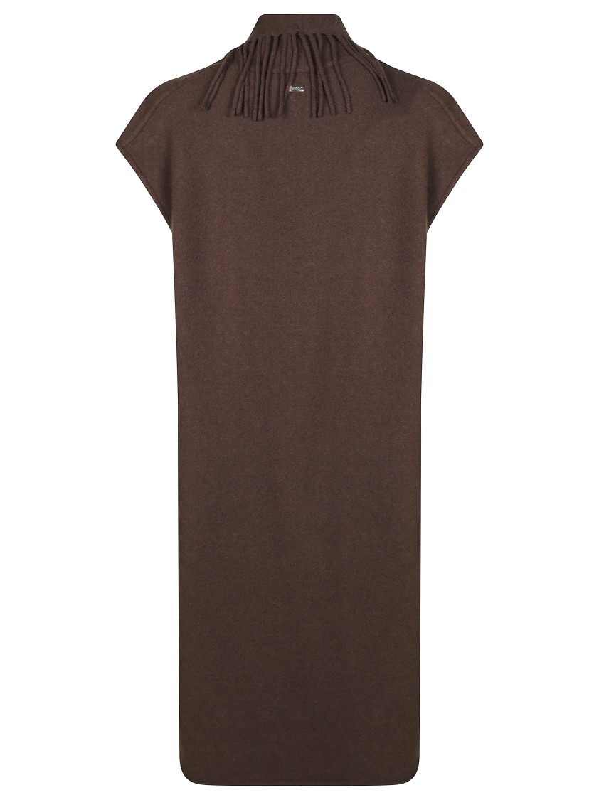 Herno Resort Waistcoat In Warmy & Nylon Ultralight In Brown