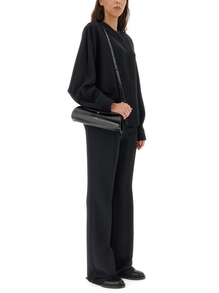 Jil Sander Relaxed-fit Viscose Blend Shirt With Button Closure In Black