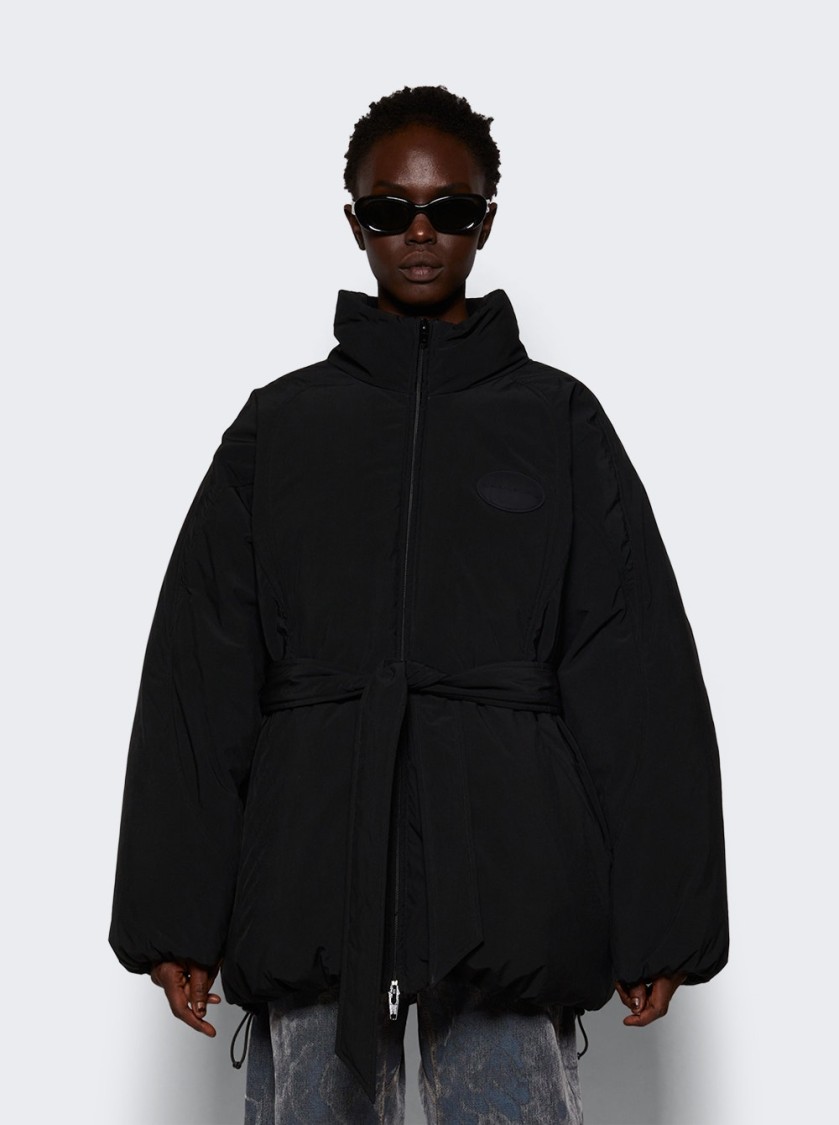 Alexander Wang Decorative Filled Down Jacket In Black