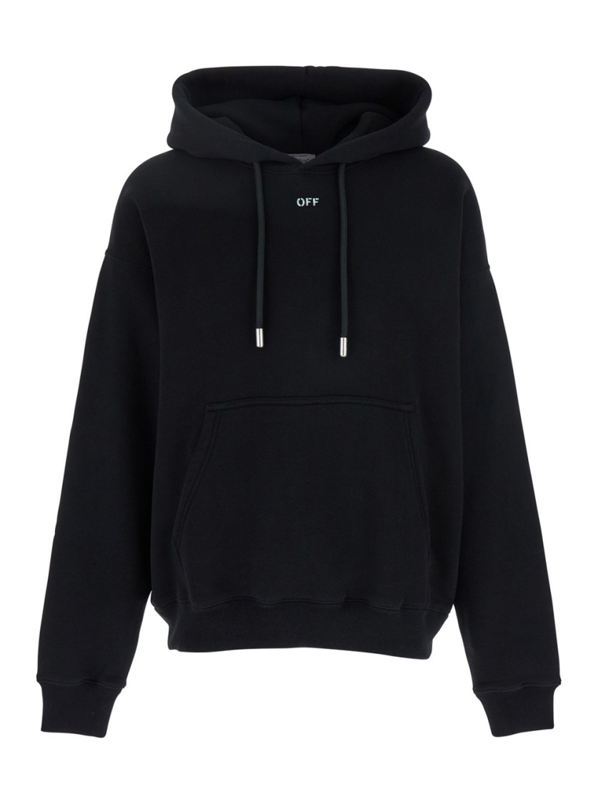 Shop Off-white Relaxed-fit Cotton Hoodie In Black