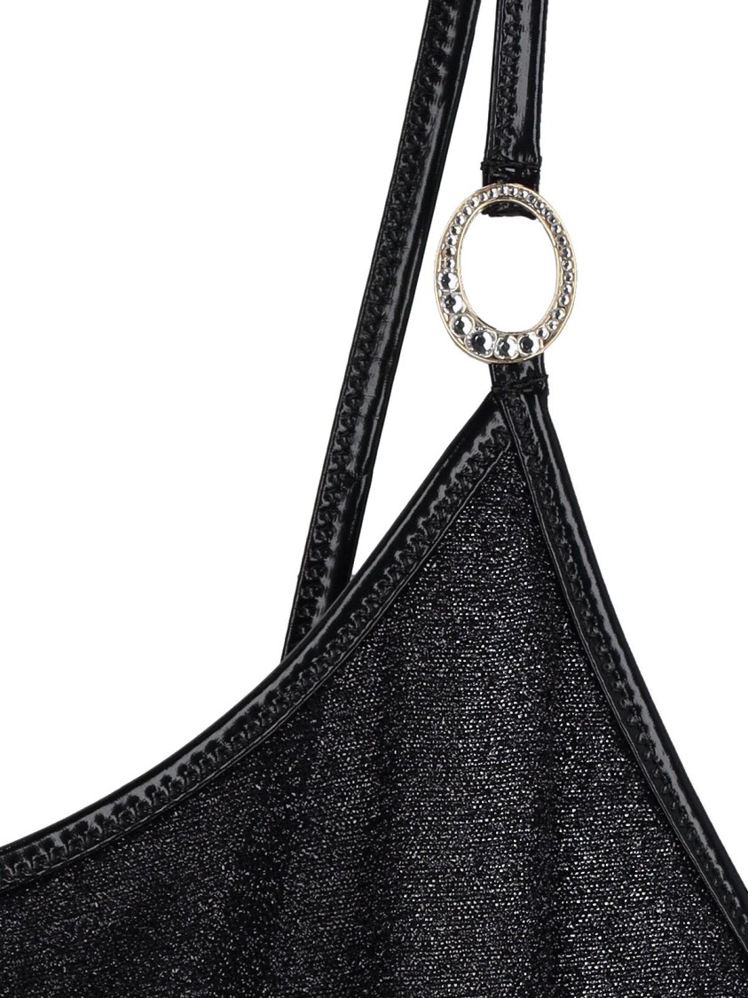 OSEREE OSÉREE LUMIÈRE BELT' MINI DRESS – BLACK