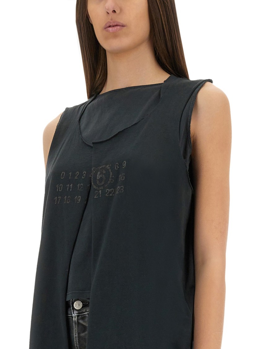 Mm6 Maison Margiela Mm6 By Maison Margiela Black Regular Fit Vest In Black
