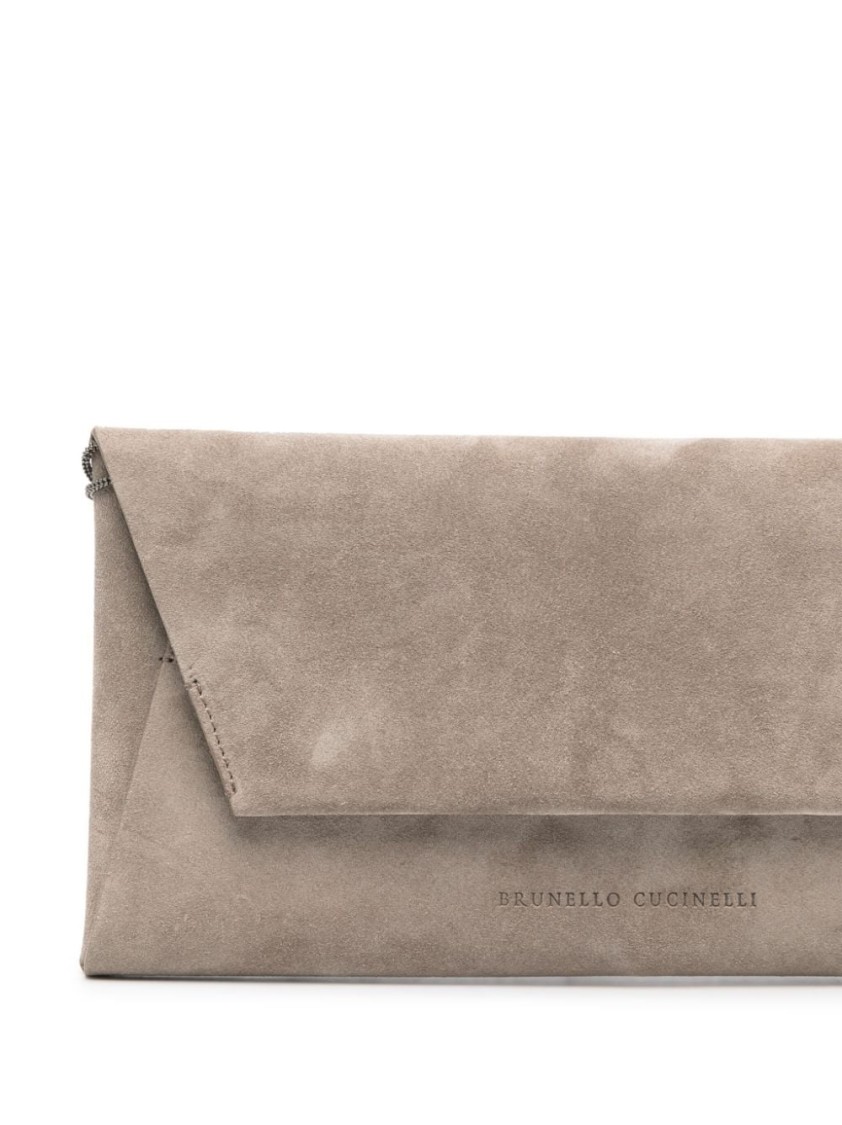 BRUNELLO CUCINELLI BRUNELLO CUCINELLI ICE COLORED LEATHER SHOULDER BAG