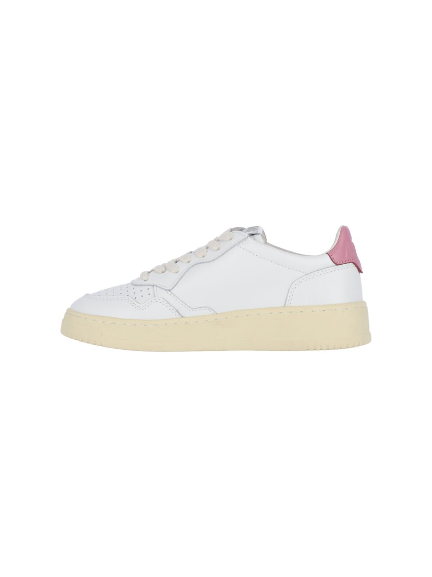 Autry Medalist Low Sneakers In White And Polignac Leather Shoes In White