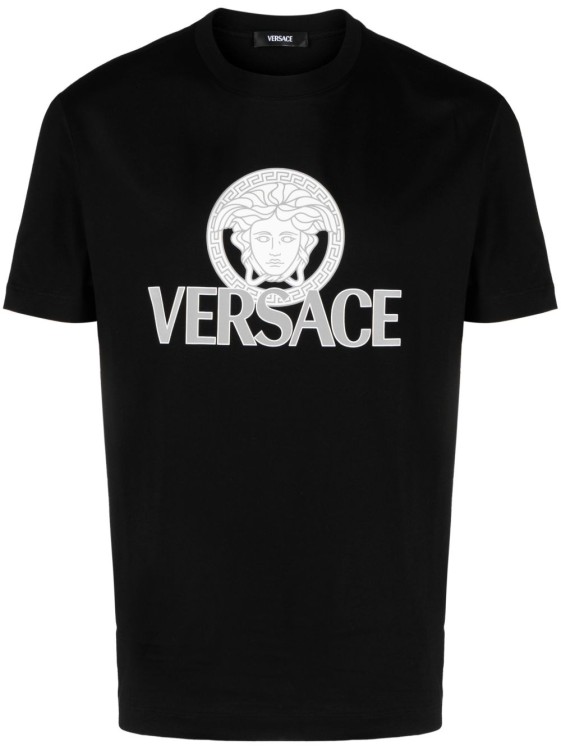 Versace Crewneck T-Shirt With Medusa Logo And Comfortable