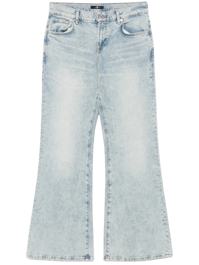 7 For All Mankind Spencer Flare Sahara With Worn Hem