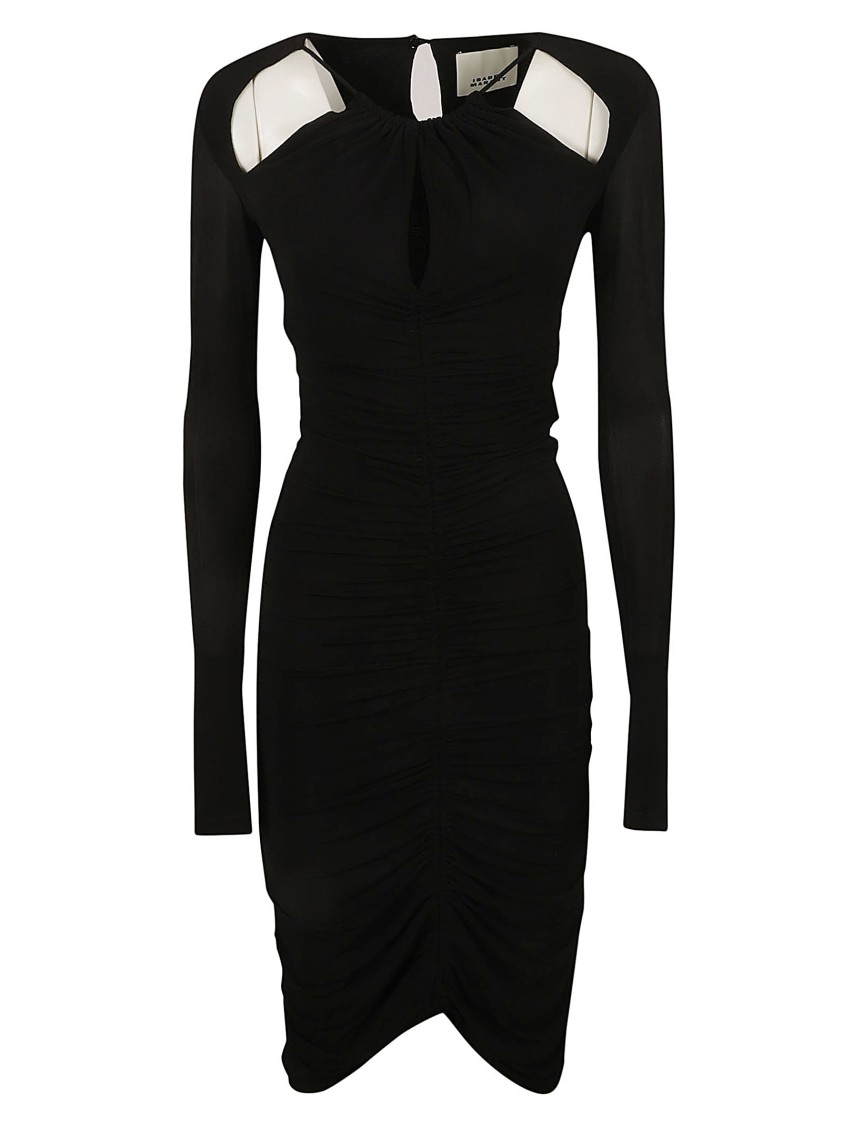 Isabel Marant Form-fitting Black Dress With Keyhole Neckline