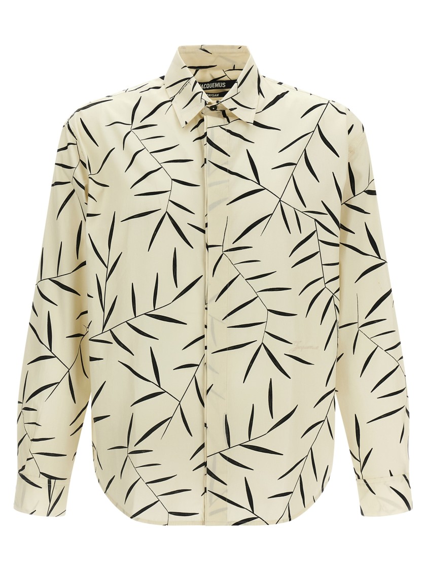 Jacquemus White La Chemise Simon Shirt In Gray