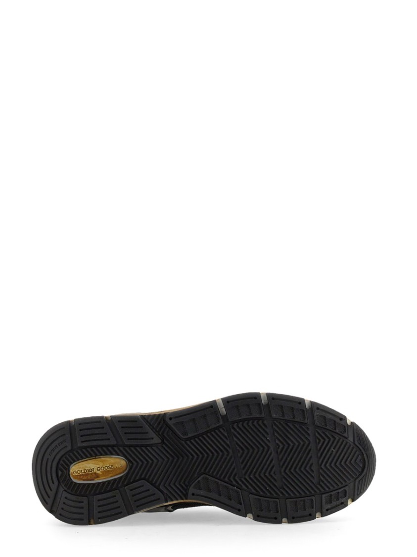 Golden Goose Running Dad Net And Nappa Upper Suede Star Shoes In Black