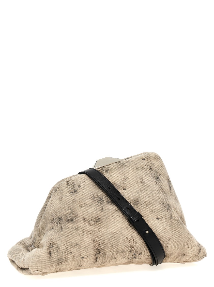Attico Day Off Canvas Clutch In Neutral