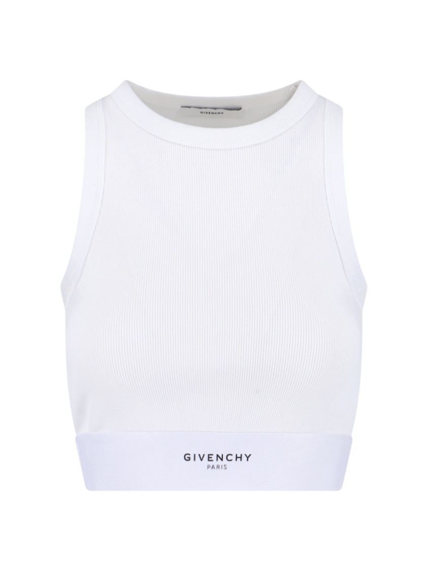 Givenchy White Elastane Top In White