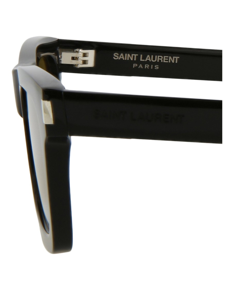 Saint Laurent Square-frame Acetate Sunglasses With Saddle Nose Bridge In Yellow