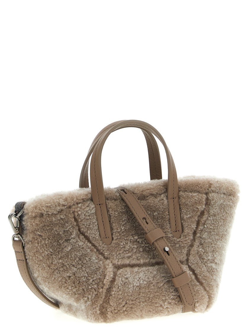 Brunello Cucinelli Women 'bc Duo' Mini Handbag In Neutral