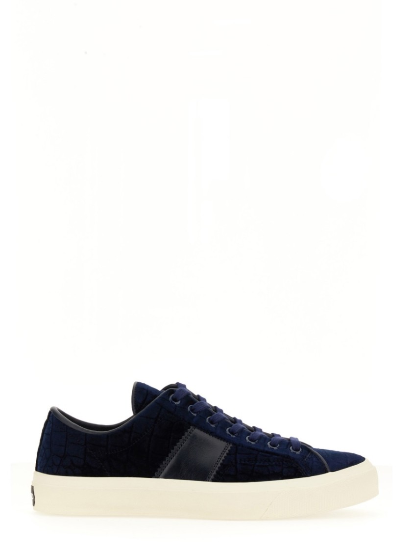 Tom Ford Logo-print Low-top Sneakers In Blue
