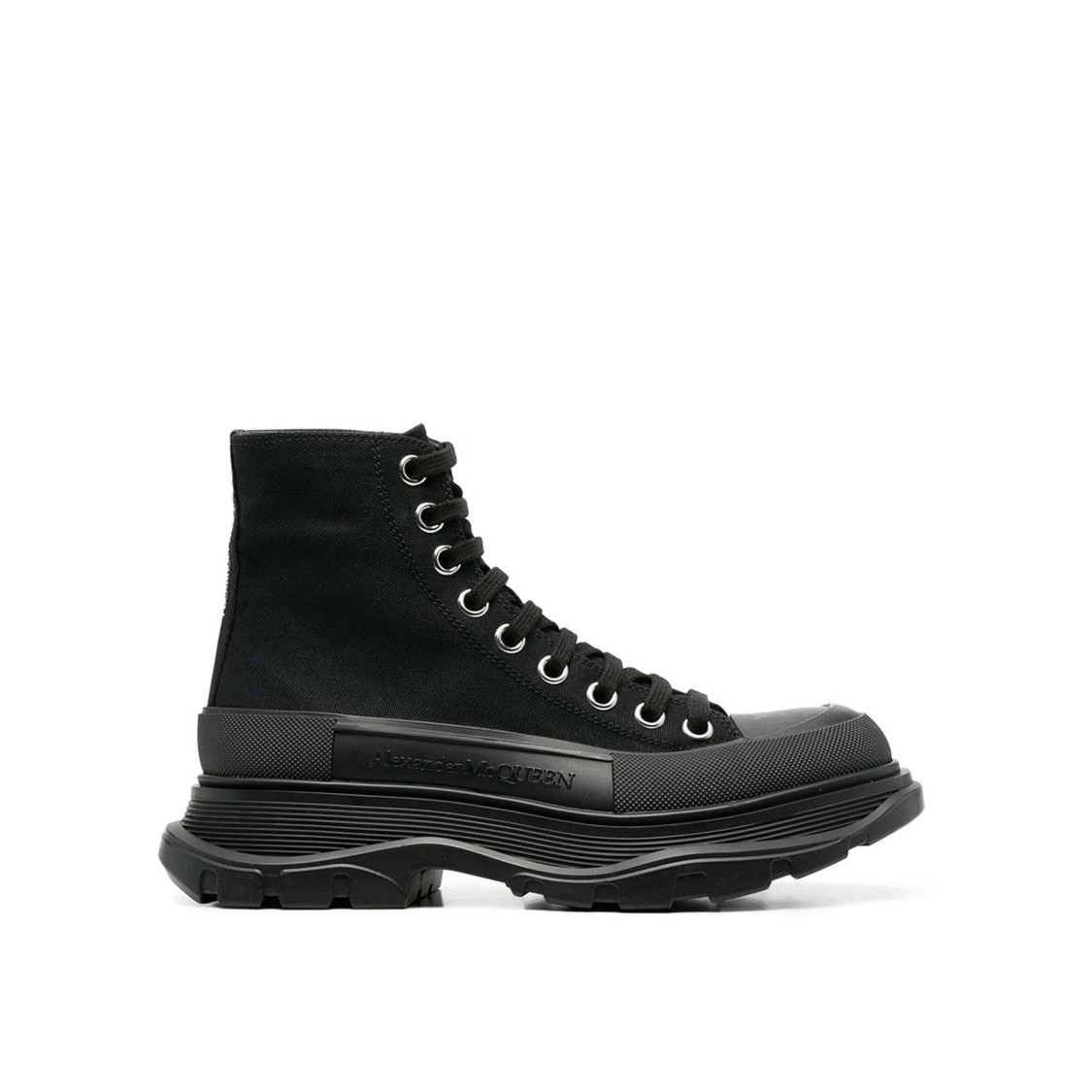 Alexander Mcqueen Black Tread Slick High Sneakers In Black