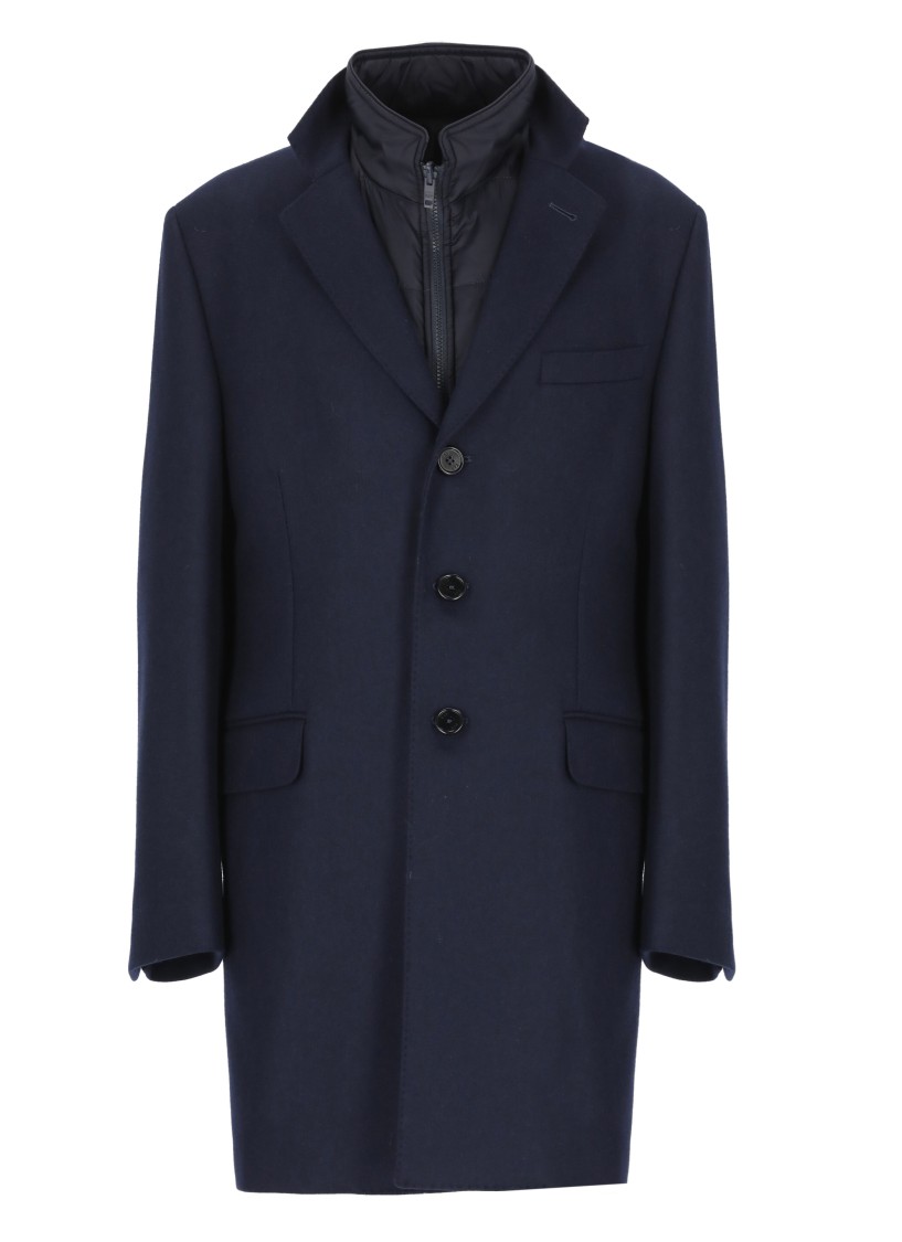 Fay Cappotto Monopetto Easy Db In Blue