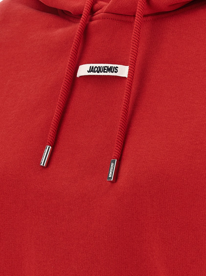 Jacquemus Hoodie With Logo Patch In Red