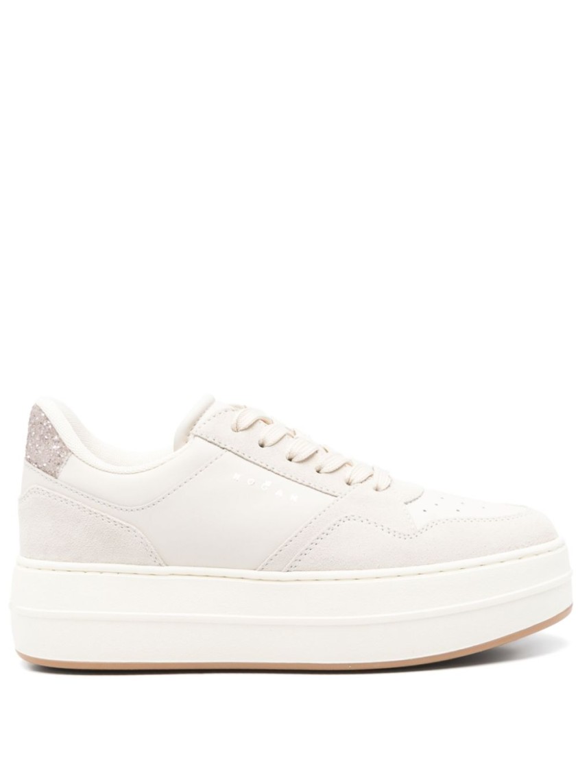 Hogan H670 Flatform-sneakers In Neutrals