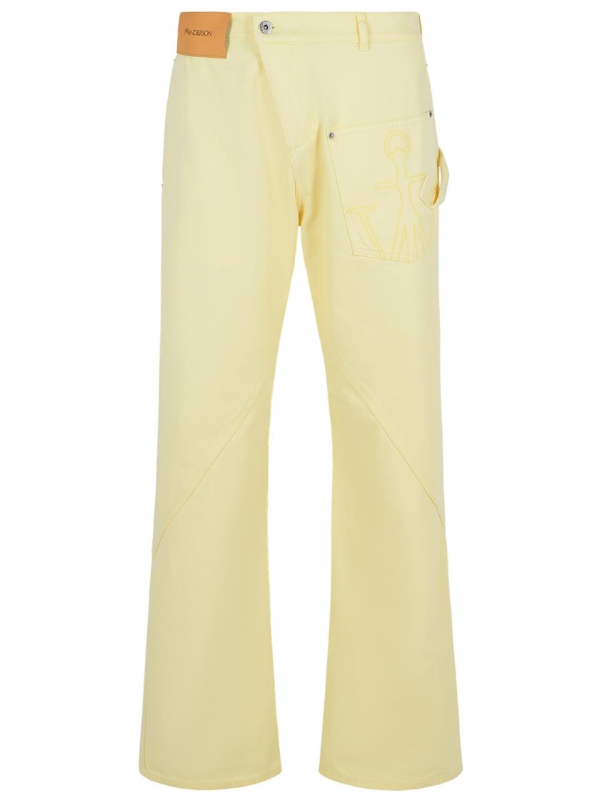 Jw Anderson Twisted Workwear Jeans In Yellow