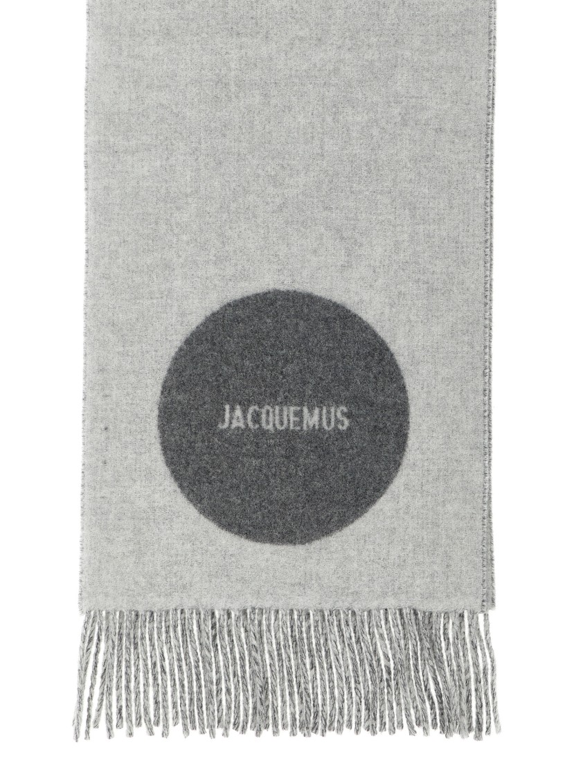 Jacquemus L'echarpe Rond Carré' Scarf In Gray