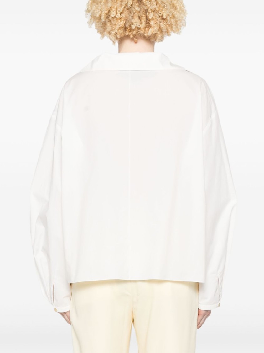 Khaite Pristine Wrap Top With Button Closure In Multi