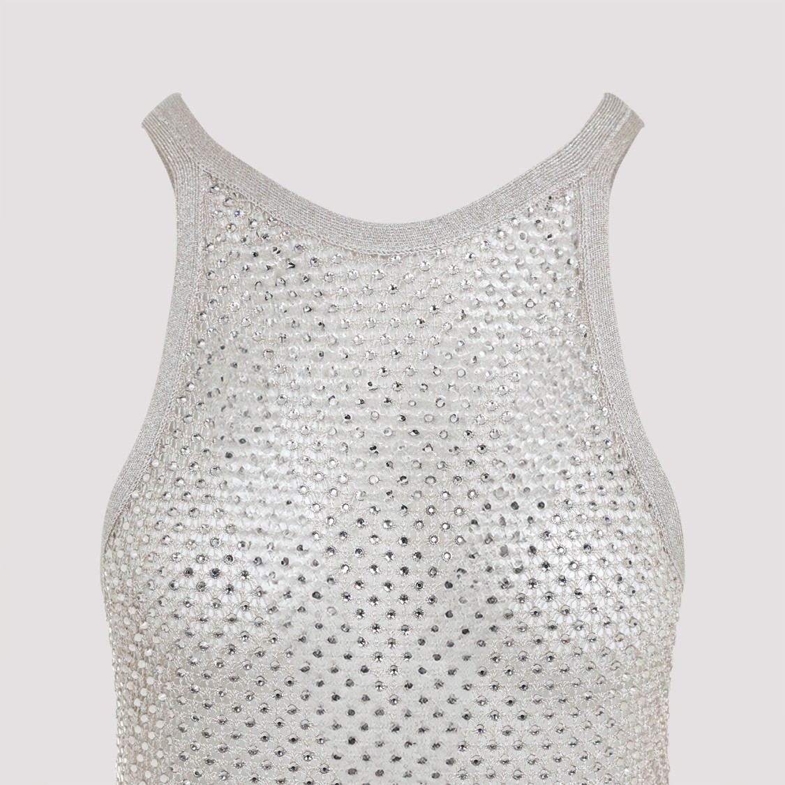 Tom Ford Lurex Knit Beige Viscose Top In Neutrals