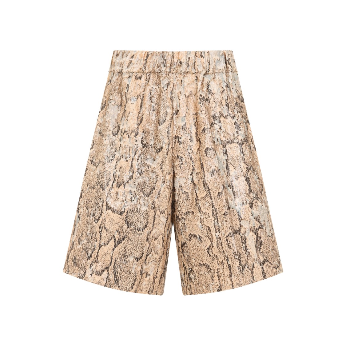 Shop Dries Van Noten Pomy Bis Beige Cotton Bermuda Shorts
