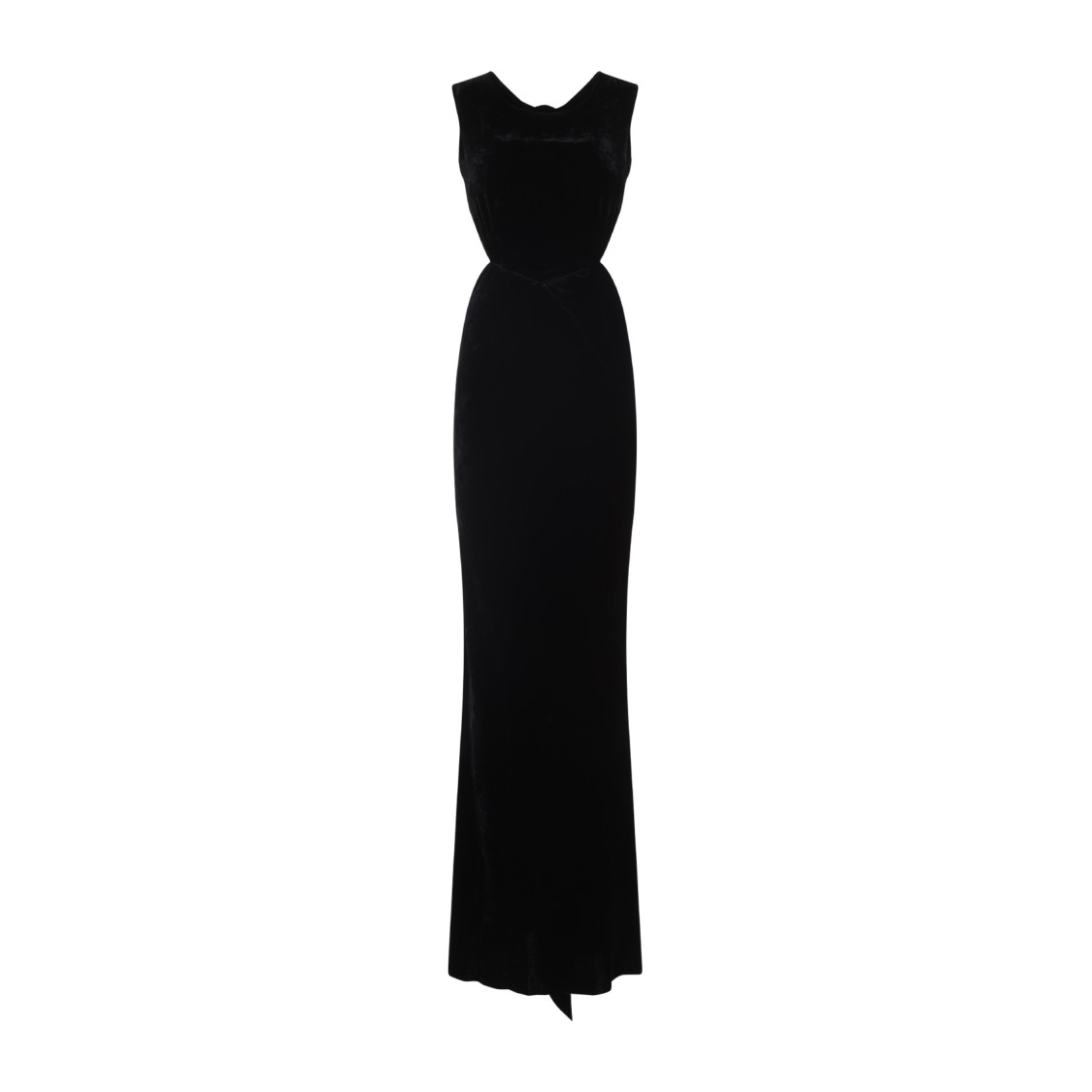 Rick Owens Black Evening Dress With Deep V-neckline And Cutout Detail In Black