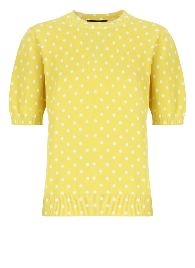 FABIANA FILIPPI FABIANA FILIPPI COTTON SWEATER WITH ALL-OVER POLKA DOT PATTERN