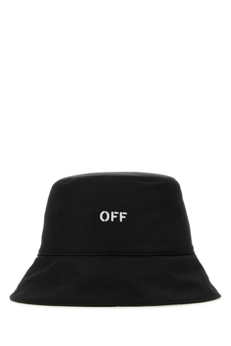 Off-white Black Polyester Bucket Hat