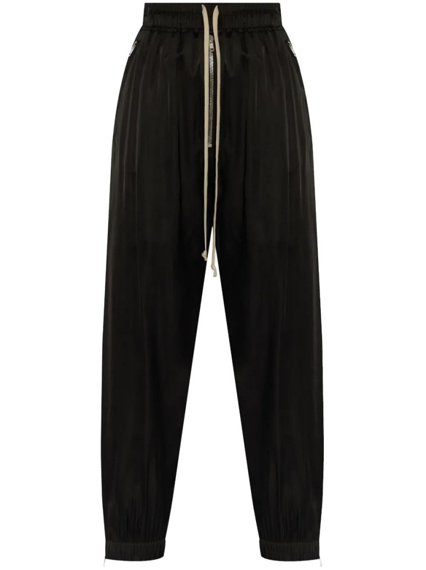 Rick Owens Relaxed Fit Trousers With Tapered Cuffs In Black