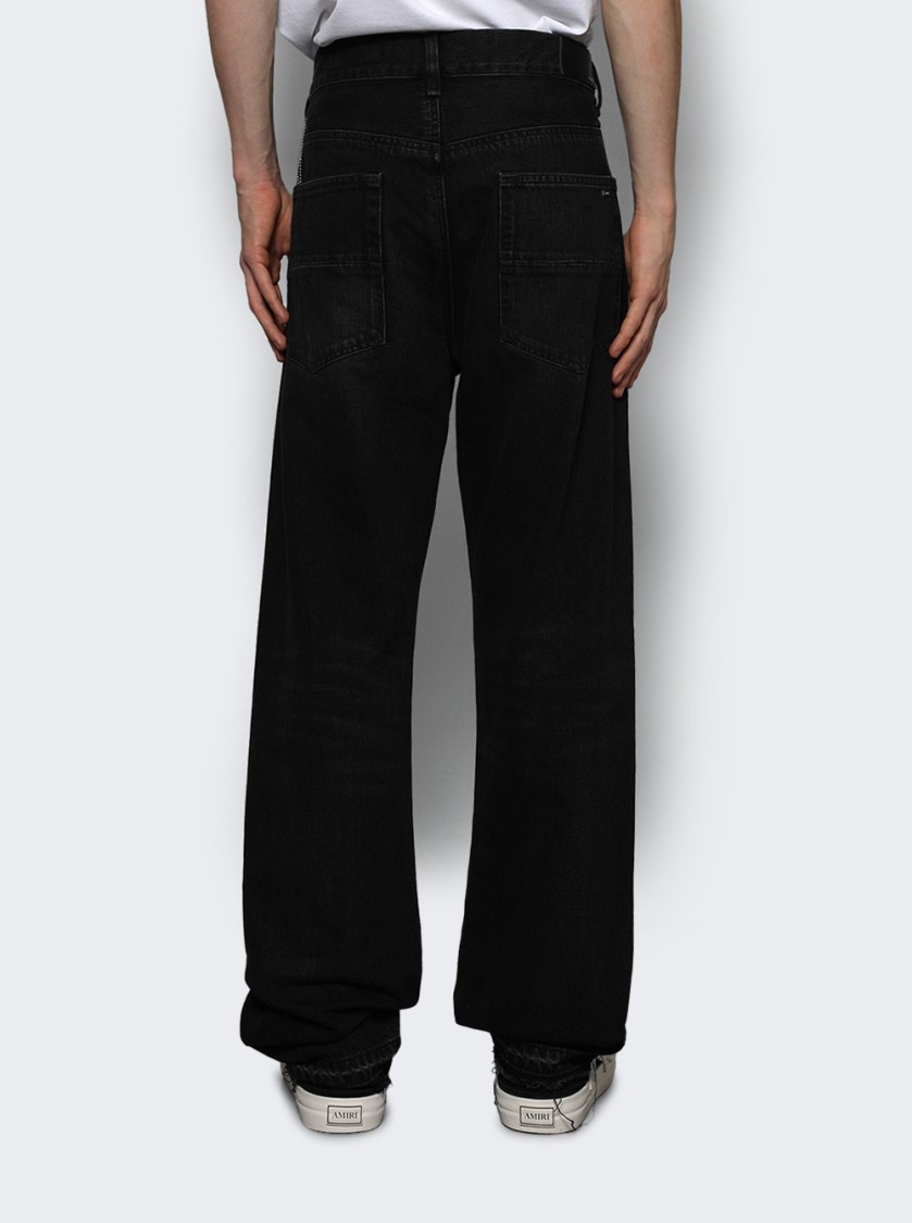 Shop Amiri Released Hem Straight Jean Vintage Black