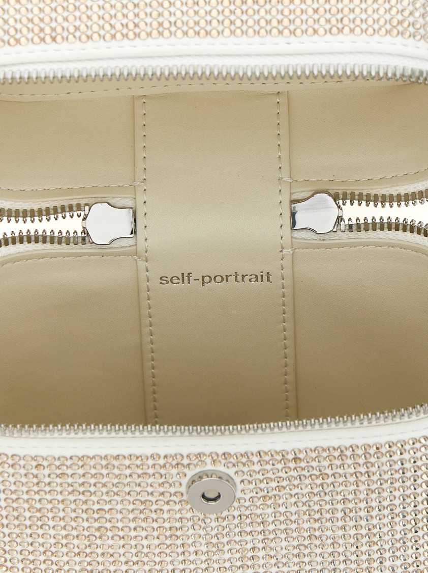 Self-portrait Satin Beauty Case In White