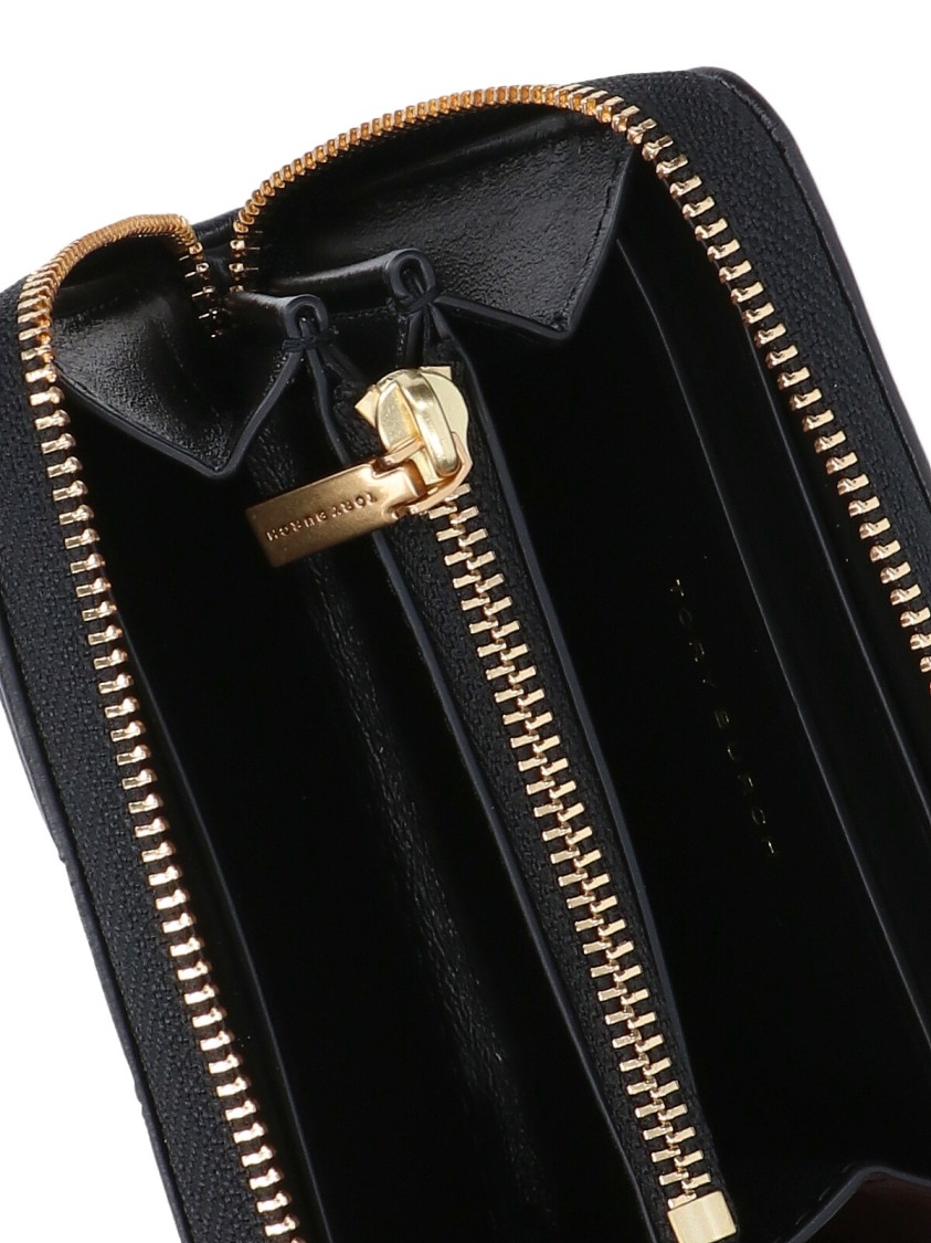 Tory Burch Small Kira Charm Diamond Quilt Zip-around Wallet